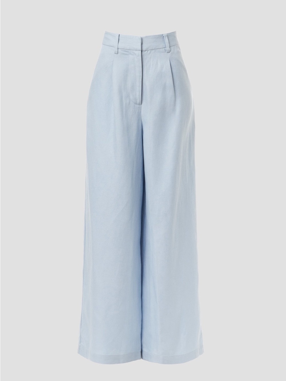 High-Waist Wide-Leg Pants in Light Blue